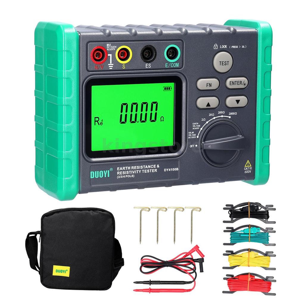 ความแม่นยําสูงดิจิตอล Grounding Resistance Tester DY4100A DY4100B Multi Gear Voltage Meter การวัดควา