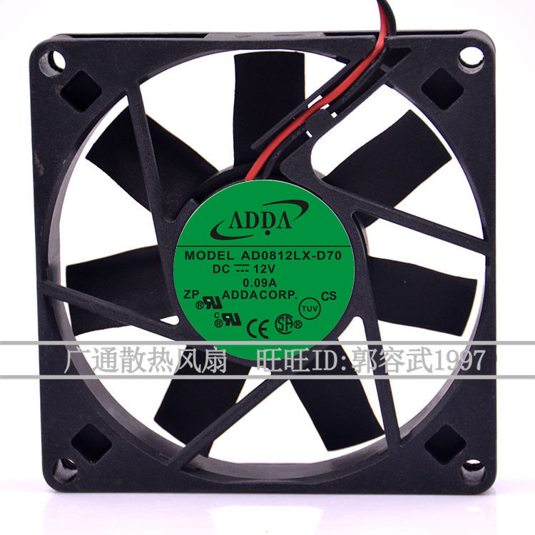 AD0812LX-D70 Original ADDA 8015 12V 0.09 8CM Double Ball พัดลมระบายความร้อนที่เงียบสงบ