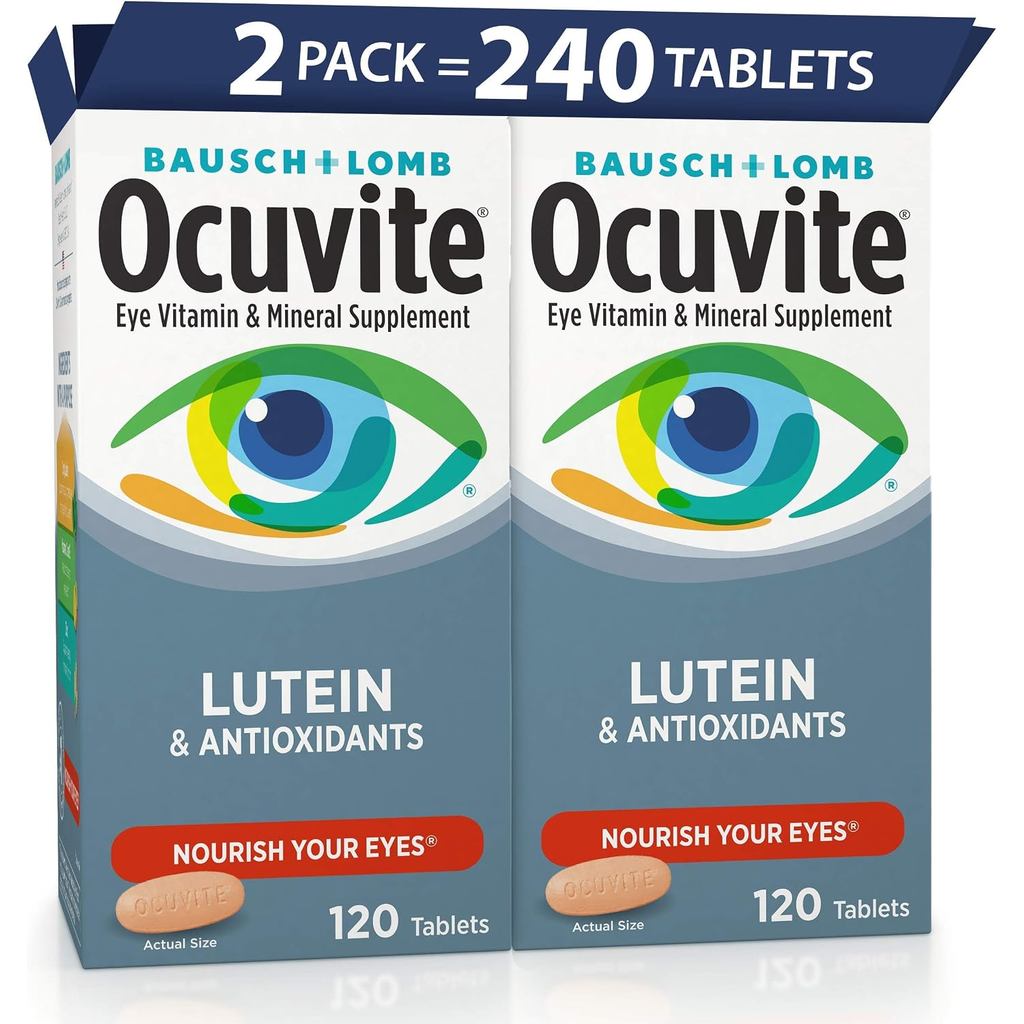วิตามินตา Ocuvite, Lutein & Antioxidants ABCE Zinc, 120 ct 2-Pack