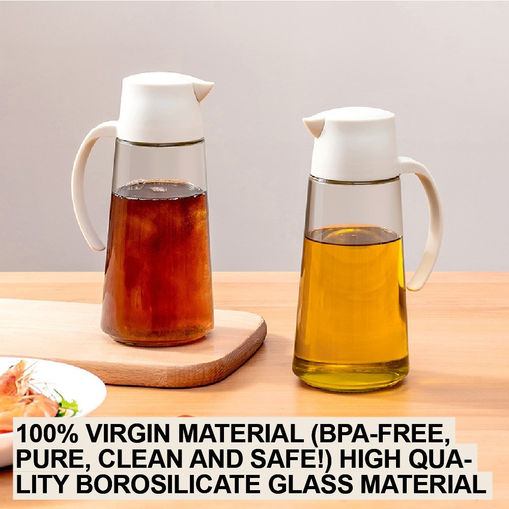 695ml Glass Bottle Oil Sprayer Sauce Bottle Glass Storage Bottles for Oil and Vinegar Creative Oil D