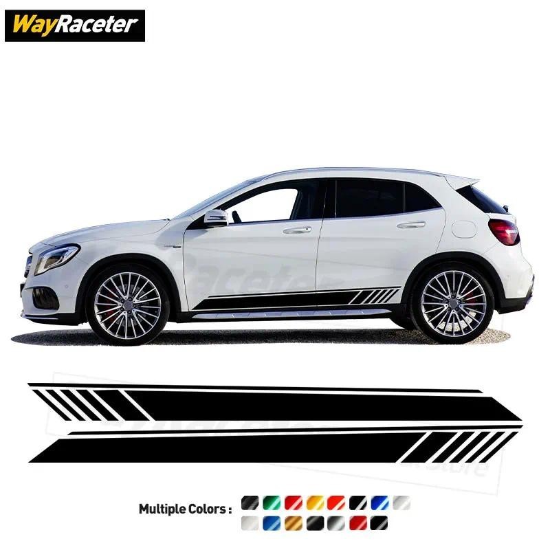 2 Pcs Edition One Stripesประตูด้านข้างสติกเกอร์สําหรับMercedes Benz X156 GLA45 AMG H247 GLA Class GL