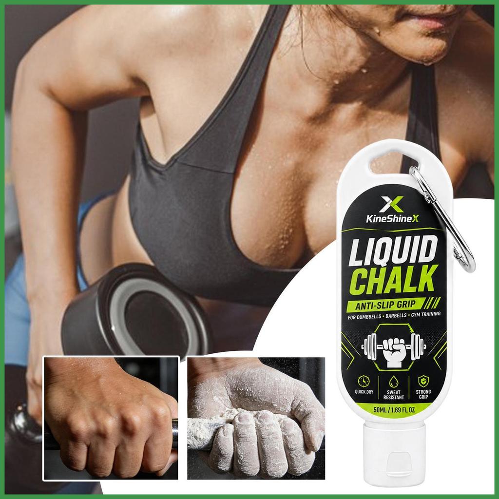 Liquid Chalk สําหรับยกน้ําหนัก 50ml เหงื่อติดทนนานพร้อม Carabiner Gym กีฬามือ Liquid Chalk สําหรับ w