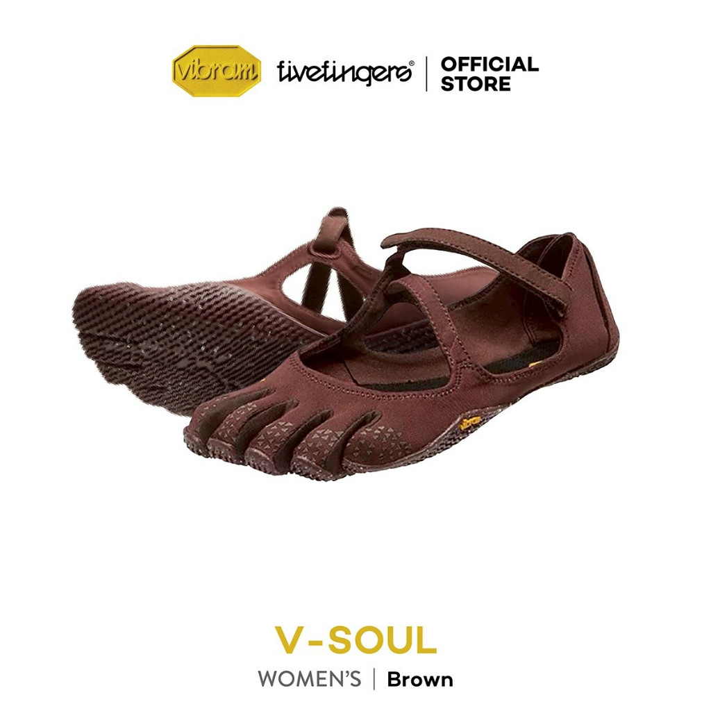 Vibram FiveFingers รุ่น V-Soul,พิลาทิส/โยคะรองเท้ารองเท้าฝึกอบรมสําหรับผู้หญิง,สีน้ําตาล CFKL