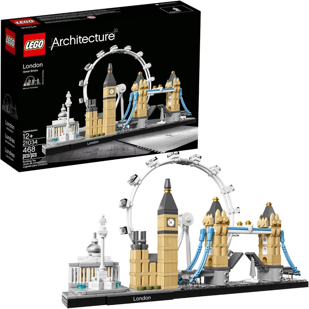 LEGO Architecture London Skyline Collection 21034 Building Set Model Kit และของขวัญสําหรับเด็กและผู้