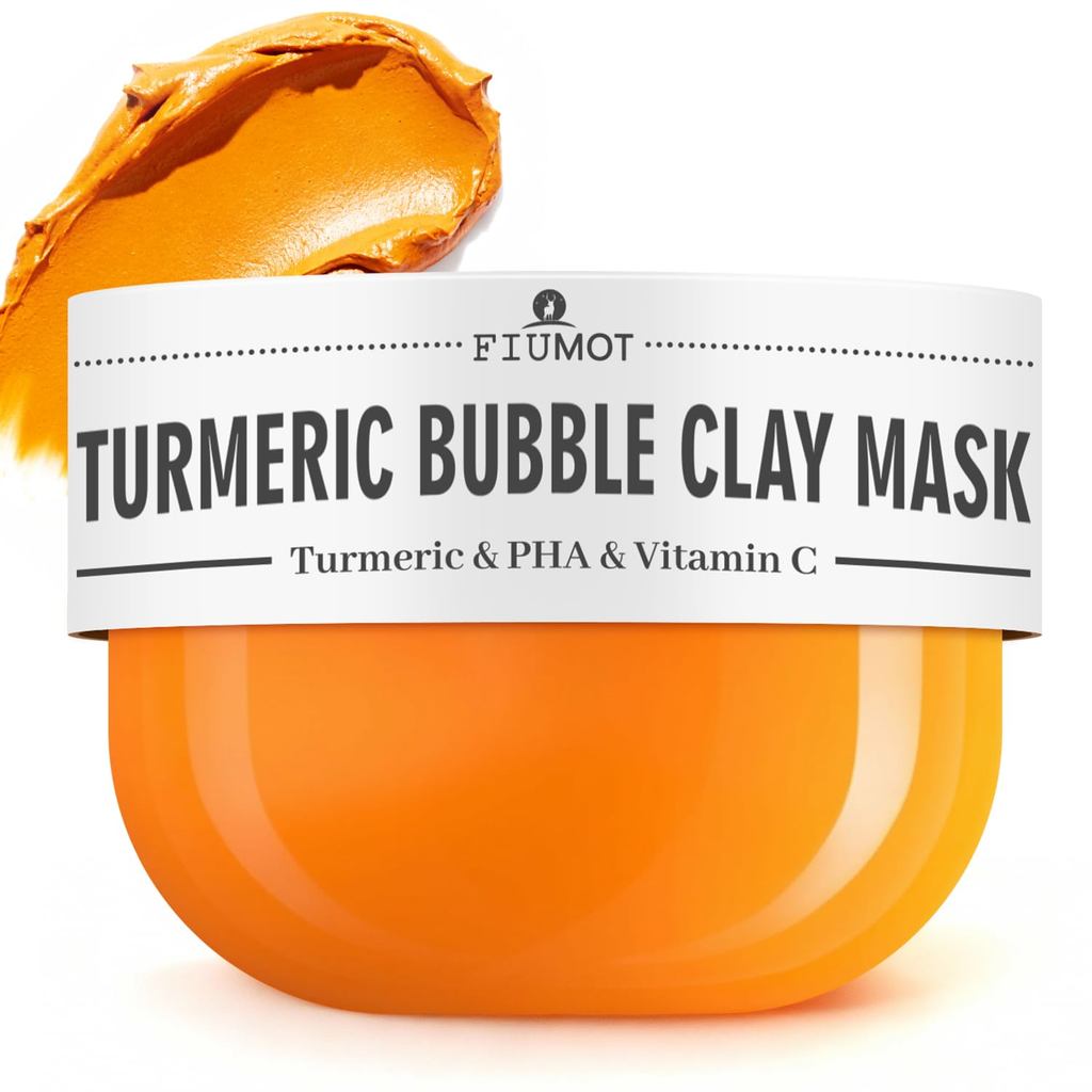 Turmeric Vitamin C Bubble Clay Mask, Hydrating and Deep Cleanser Pore Face Mask พร้อม PHA, Pore Clea