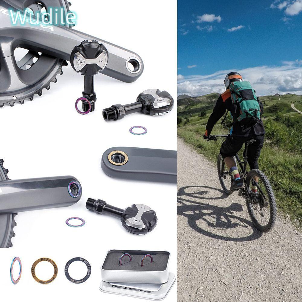 WUDILE 2 ชิ้น Pedal Spacer 3 สีกันสนิมขยายจักรยานเหยียบเครื่องซักผ้า