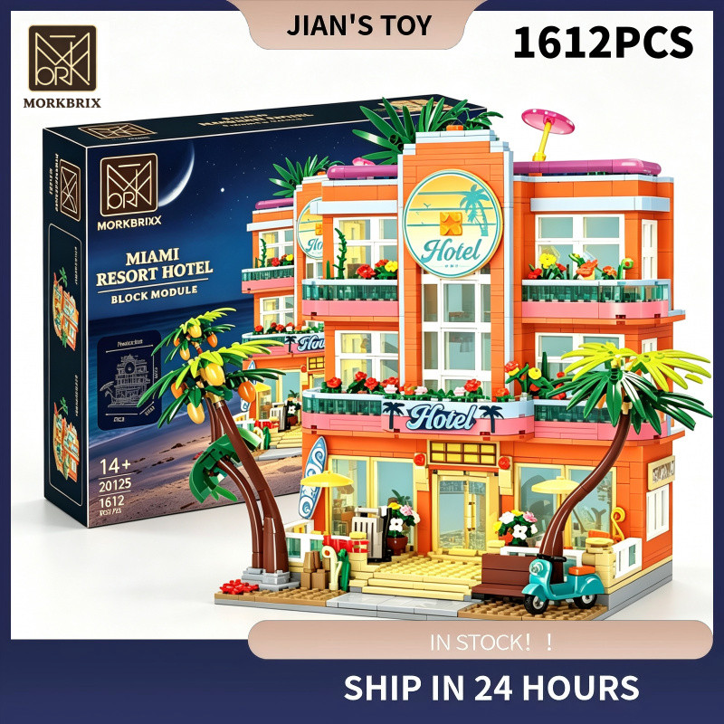 Y568 โมเดล Miami Guest Holiday Vacation Hotel Seaside Beach Tropical Style Lighting Assembly Model
