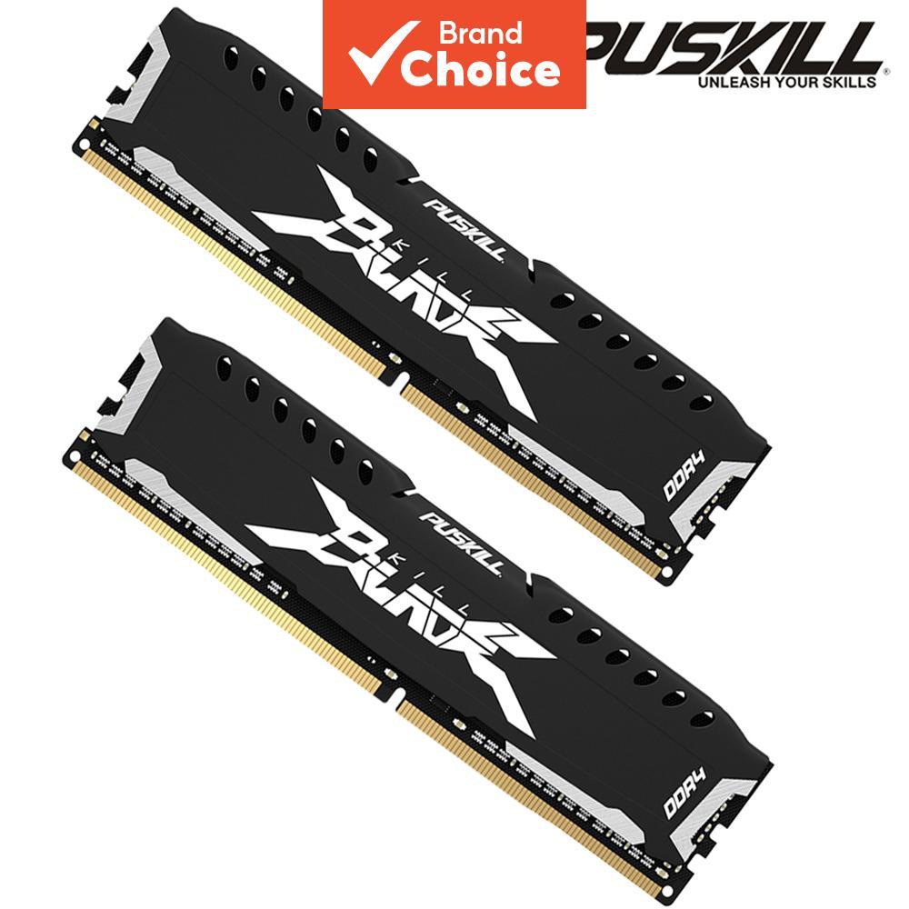 PUSKILL ชุดหน่วยความจําเดสก์ท็อป DDR4 ขนาด 16GB (2x8GB) แรมสําหรับพีซี ความเร็ว 3200MHz/2666MHz พร้อ