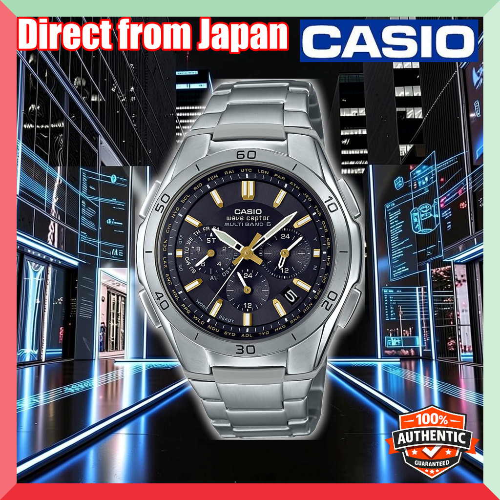 Casio Wristwatch Wave Ceptor [Domestic Genuine Product] Radio Solar Titanium WVQ-M410TD-1A2JF Men's 