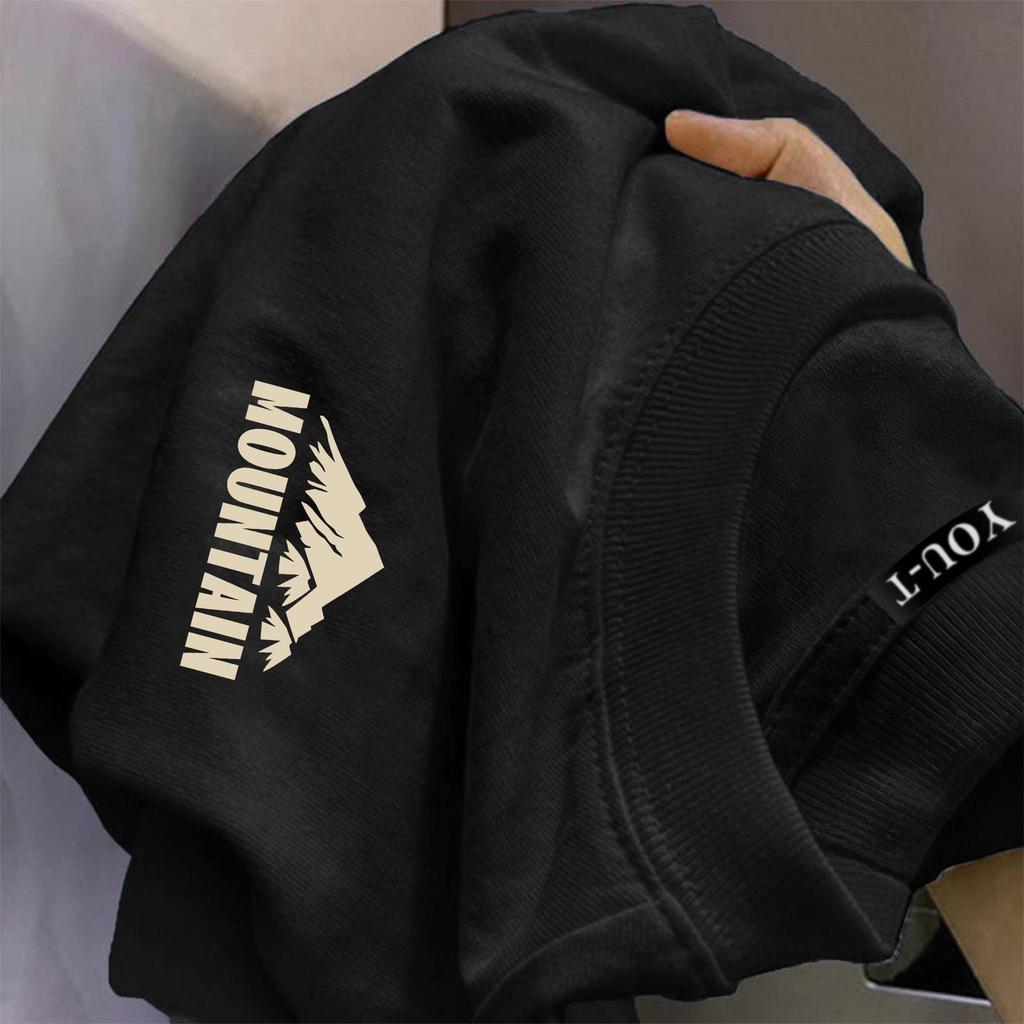 Y-T🧸เสื้อแฟชั่น เสื้อยืด oversize ผ้าฝ้าย100% แนวสตรีaท ไม่ต้องรีดผ้า สวมใส่สบาย ผ้านิ่ม ลาย "Mountain"