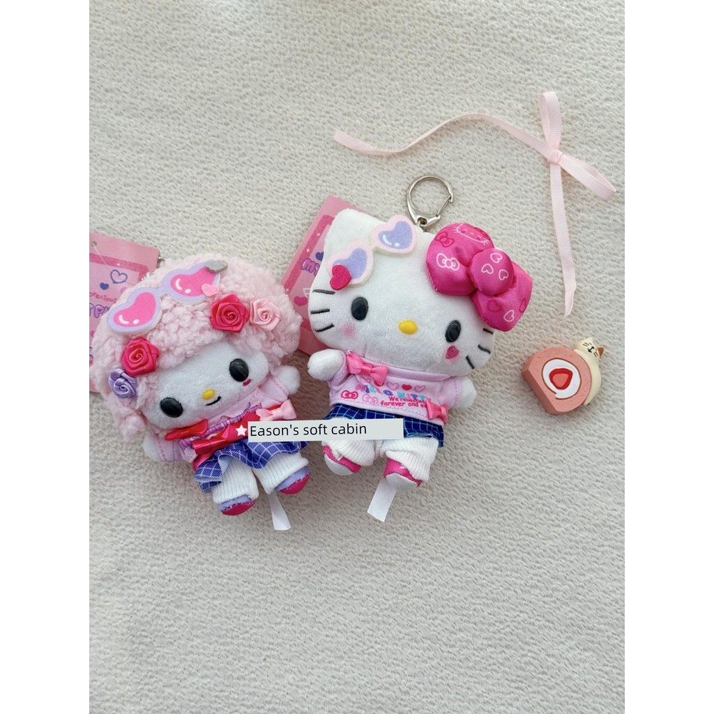 คิตตี้ kitty พวงกุญแจคิตตี้ Shining High School Second Cute Heisei Hot Girl Kitty กระเป๋าแมวจี้พวงกุ