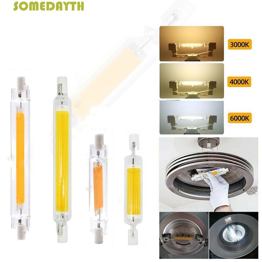 SOMEDAY R7S Lamp Tube, Dimmable 360 Glow COB Tube Bulb, Small Replacement 110v/220v Christmas