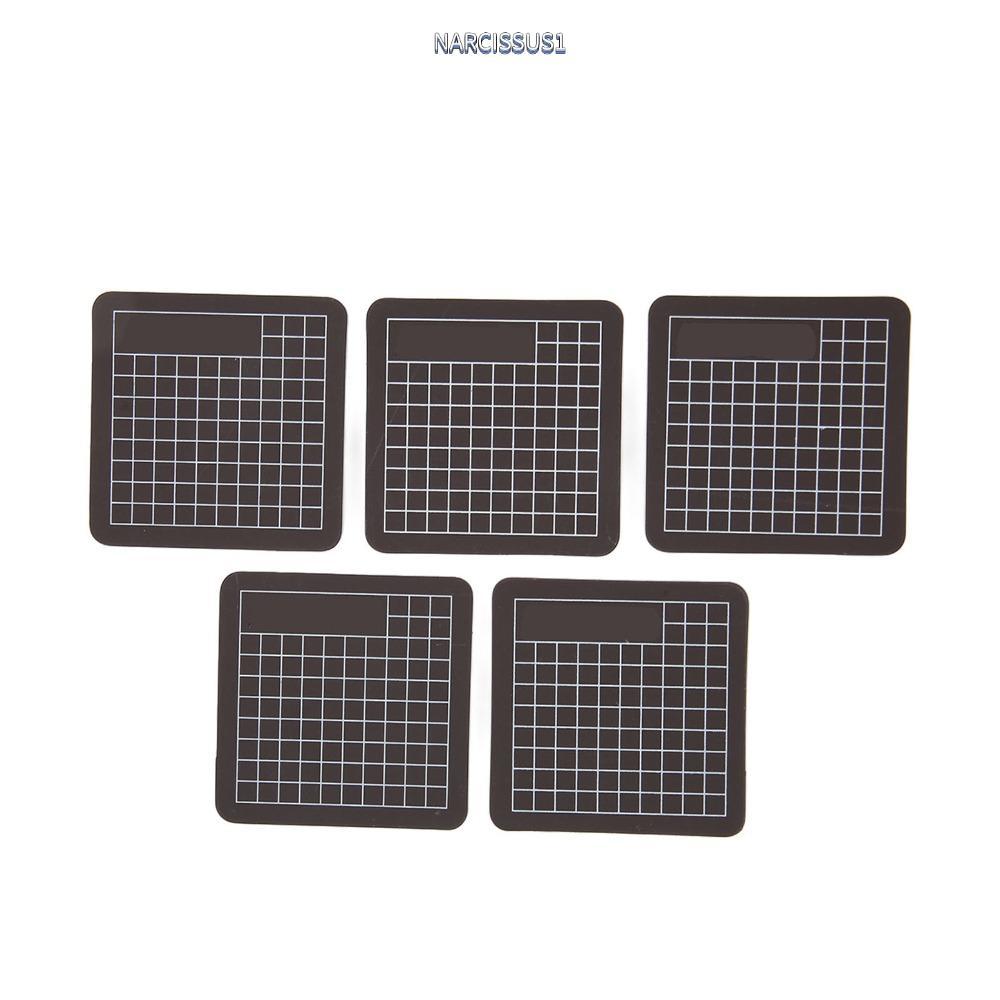 NARCISSUS1Y7KJ 5 ชิ้น Self Recoverying Mat, Pvc วัสดุสีดําตัด Mat, Scratch Tough สองด้าน 6x6 ซม.นุ่ม