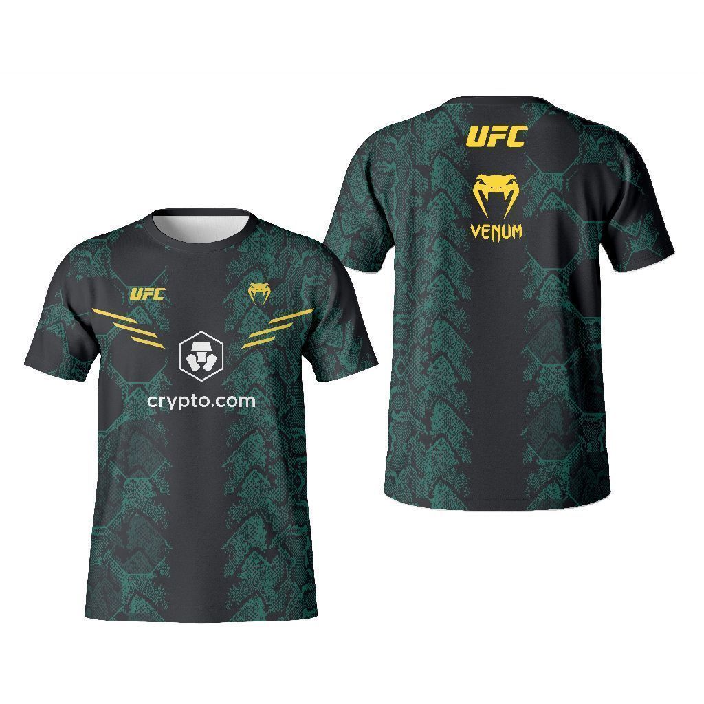 ชุดพอดีตัว 3D T-shirt Kaos Shirt tangan pendek venum ufc พิมพ์ชุดว่า