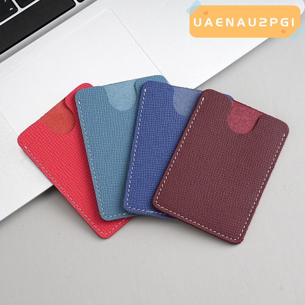 UAENAU2PG1 Card Wallet, Slim Mini Card Holder,แฟชั่นCowhide Leather Portable Ultra-Thin Badge Holder