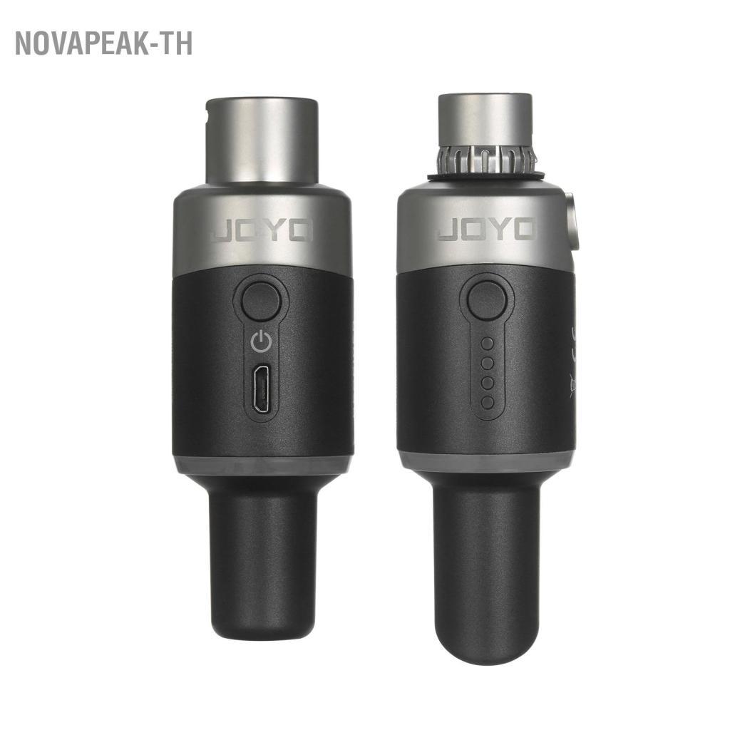 Novapeak-th JOYO MW-1 5.8GHz ระบบไมโครโฟนไร้สายแบบชาร์จไฟได้เครื่องส่งสัญญาณและตัวรับสัญญาณสำหรับเคร