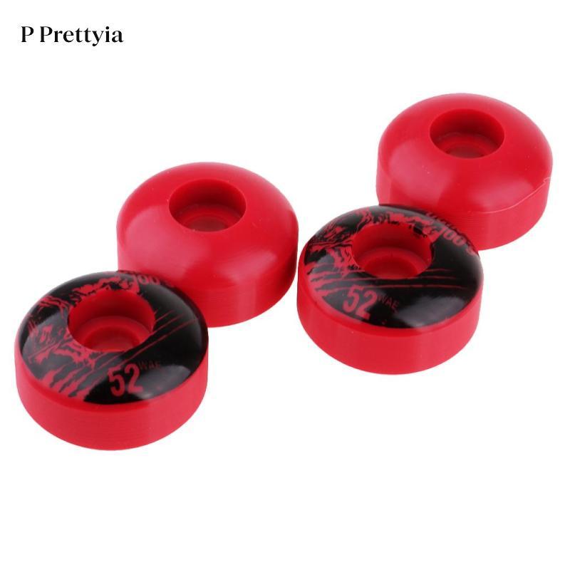 P Prettyia 4 ชิ้นคุณภาพสูง 4 ชิ้น/เซ็ต 52x30 มม.ล้อสเก็ตบอร์ดทนทาน PU ล้อ — صورة 5