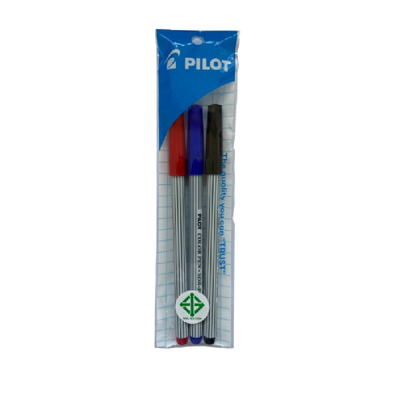 PILOT ปากกาสีน้ำ รุ่น SDR200 แพ็ค 3 ด้าม คละสี (ดำ,แดง,น้ำเงิน)
