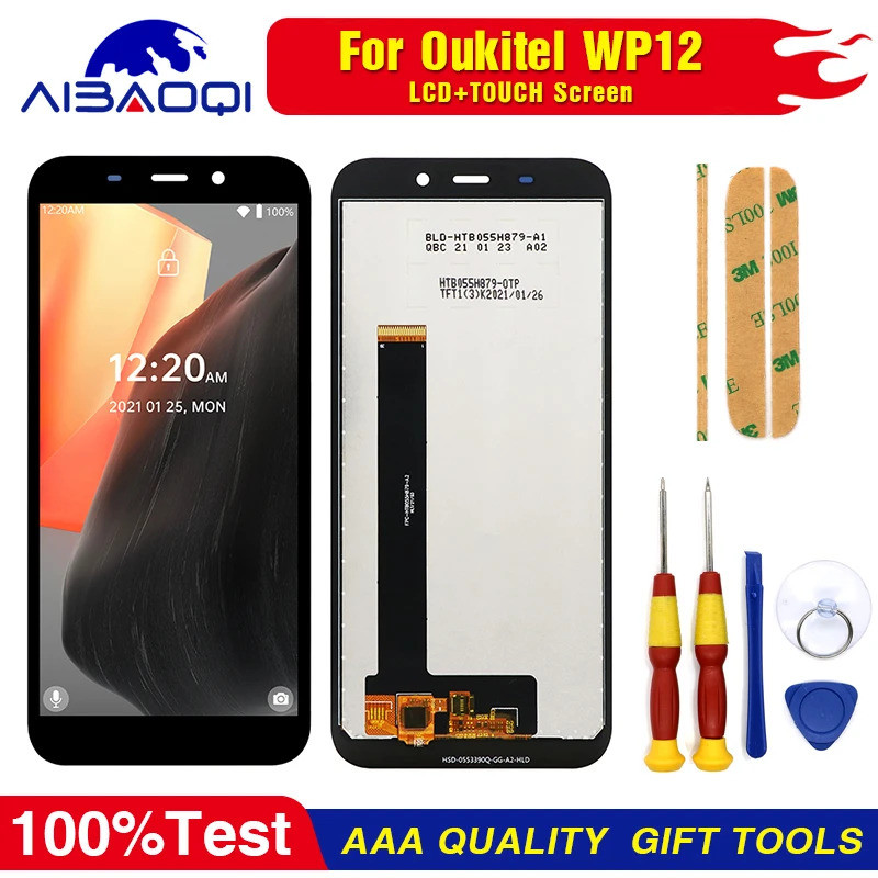 ใหม่ Original 5.5 นิ้ว OUKITEL WP12 WP12 Pro จอแสดงผล LCD Touch Screen Digitizer Assembly 100% ใหม่ 