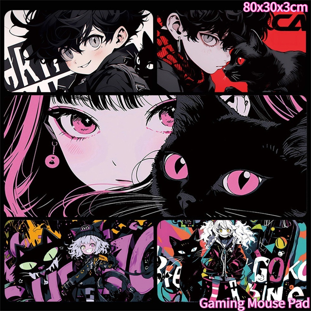 ✅แผ่นรองเม้าส์ 80x30x3ซม.แบบนิ่ม กันลื่น แผ่นรองเม้าส์ลายการ์ตูน Mouse Pad แผ่นรองเมาส์ ที่รองเมาส์ คีย์บอร์ด เกมเมอร์