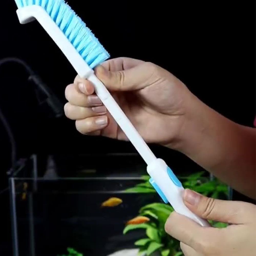 WONDA แปรงทําความสะอาดสาหร่ายตู้ปลา, ขจัดตะกรันไม่มีมุมตายแปรงตู้ปลา, ทนทาน 33 ซม.หดไนลอนถังปลาทําความสะอาดสิ่งประดิษฐ์เครื่องมือทําความสะอาดคราบ - รูปที่ 3