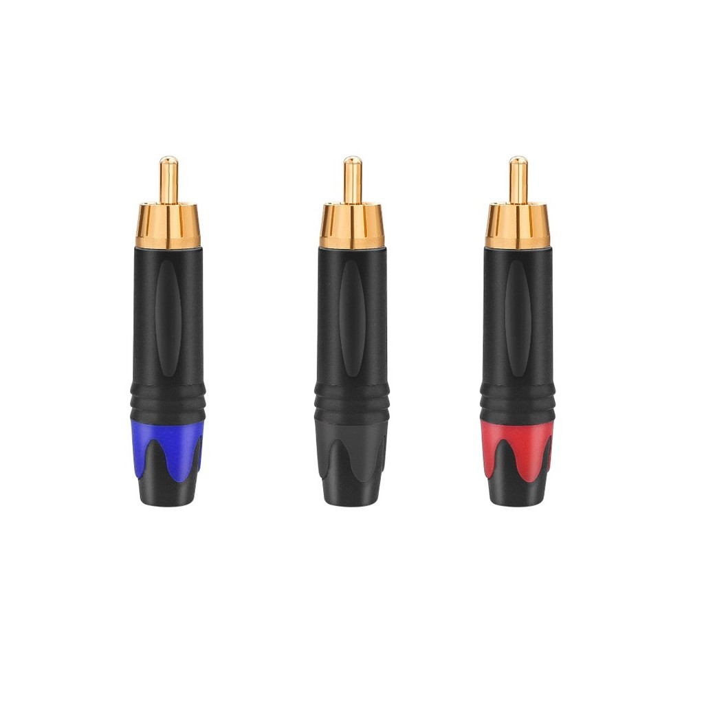 (หัวคุณภาพสูง) ปลั๊ก rca ตัวผู้ PLUG RCA JACK RCA Connector ปลั๊ก แจ็ค หัว RCA สำหรับเข้าสาย