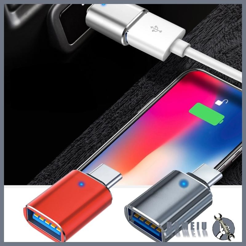 HOMEIU USB 3 0 ถึง USB Ctype OTG อะแดปเตอร์ Ctype หญิงเป็น USB A ชายสําหรับการชาร์จ 3A และซิงค์ข้อมู