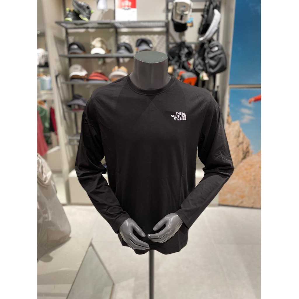 THENORTHFACE/North Face 21 ใหม่ TNF มาตรฐานขนาดเล็กรอบคอแขนยาวเสื้อยืดผู้ชายผู้หญิงสไตล์เดียวกัน NT7