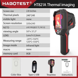 HT821A Super resolution240*240 กล้องความร้อนอินฟราเรดการทดสอบไฟฟ้าวัดอุณหภูมิอินฟราเรดภาพความร้อน