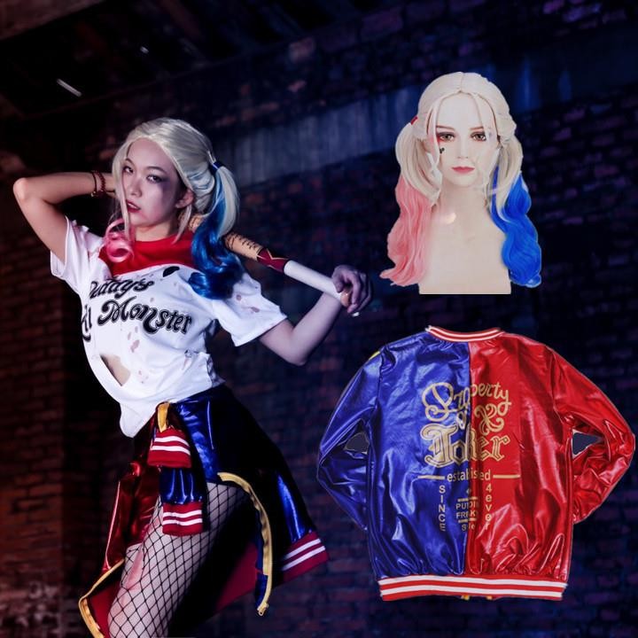ชุดผีฮาโลวีน ฮาโลวีน เด็ก ทีมฆ่าตัวตาย Harley Quinn cos Harley Quinn เต้นรําเครื่องแต่งกายเสื้อผ้าชุ