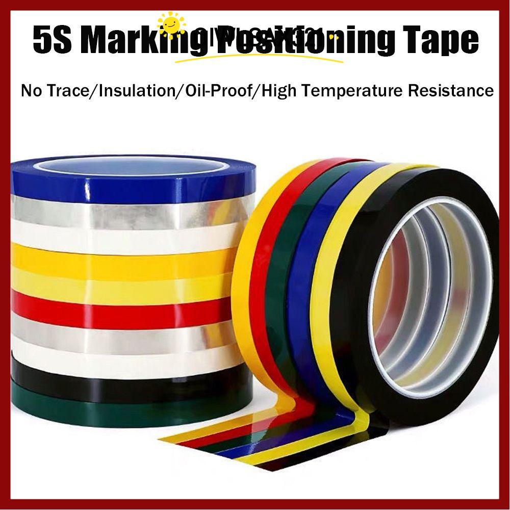 OIWLSAX321 1 ชิ้นเทปทําเครื่องหมาย 5S No Trace Office Supplies Multicolor ไวท์บอร์ดคําเตือนสาย