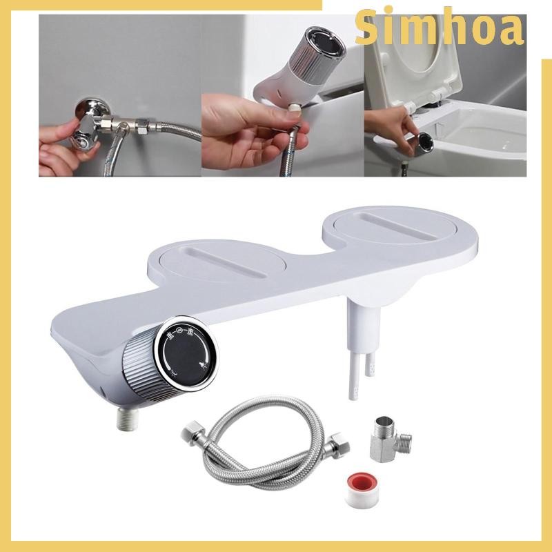 [SIMHOA] aternee Bidet Toilet Seat Attachment Adjustable Water Pressure Water Bidet Toilet Seat for 