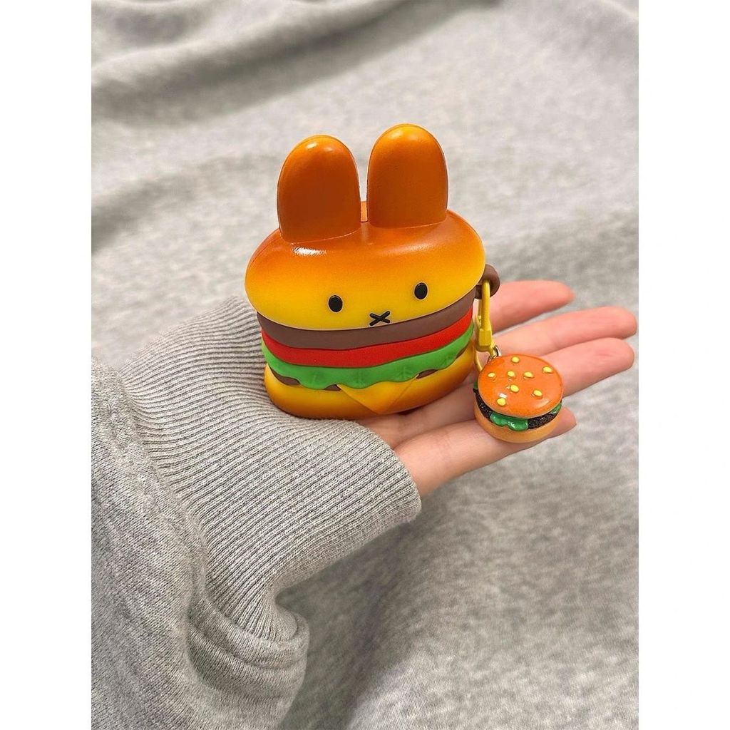 เคสสําหรับ AirPods Pro3 [2025] AirPods Pro2 Pro 3 2 1 หูฟังไร้สาย Apple ชุดหูฟัง 4th Generation Hamburg Miffy กระต่ายนุ่มป้องกันการล่มสลาย