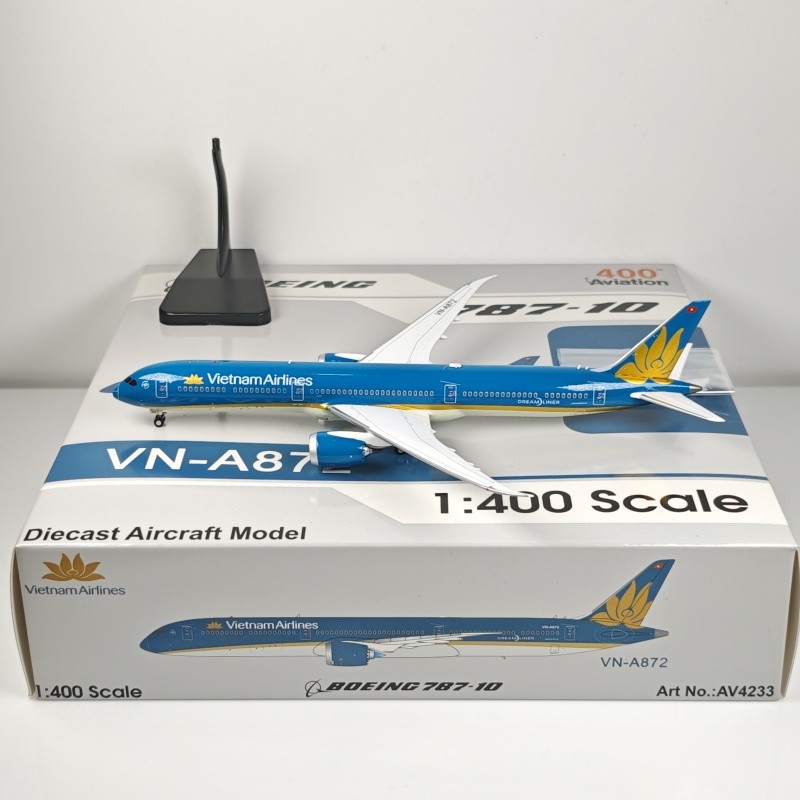 จัดส่งรวดเร็ว - Aviation AV4233 1: 400 Vietnam Airlines B78-10 VN-A872 โมเดลเครื่องบินโลหะผสม