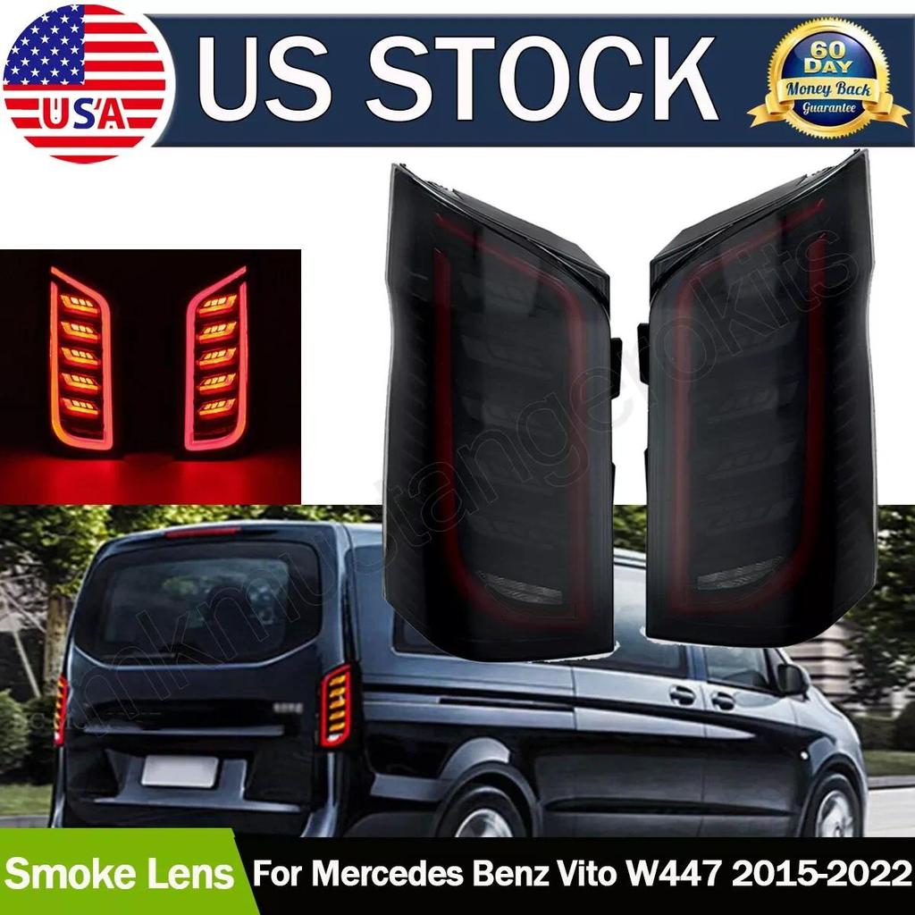 ไฟท้าย LED ไฟเบรคสําหรับ Mercedes Benz VITO Metris W447 2015-2022 เลนส์ควันไฟท้าย Assemblies Plug an