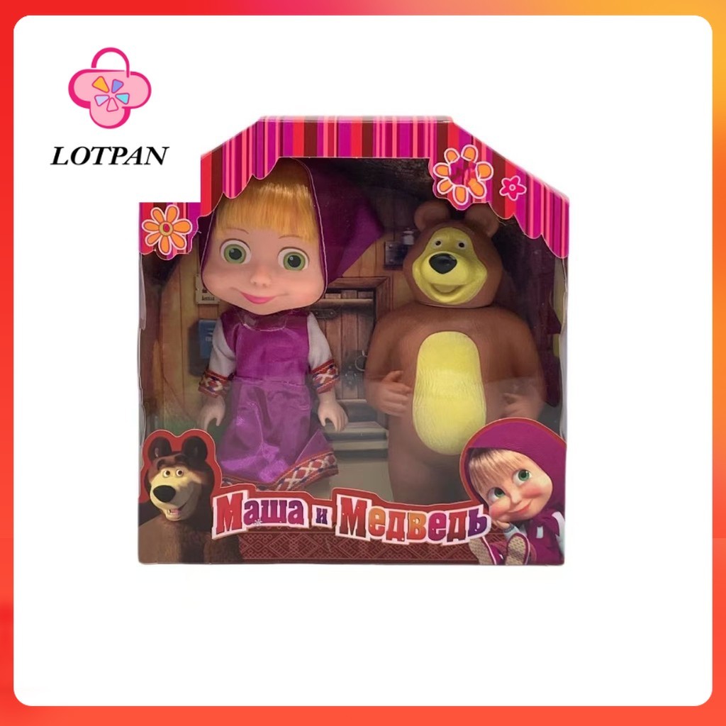 LOTPAN دمية ماشا والدب الكلاسيكية 6.5 بوصة — صورة 3