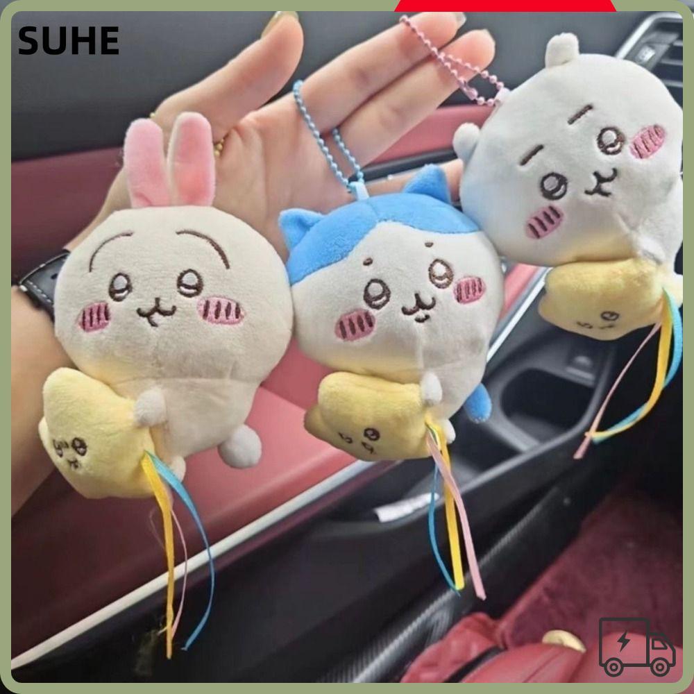 ตุ๊กตาSUHE Chikawa กับพวงกุญแจStar Chikawa พร้อมแฟชั่นHachiware Plush Usagi ของขวัญสำหรับเพื่อน