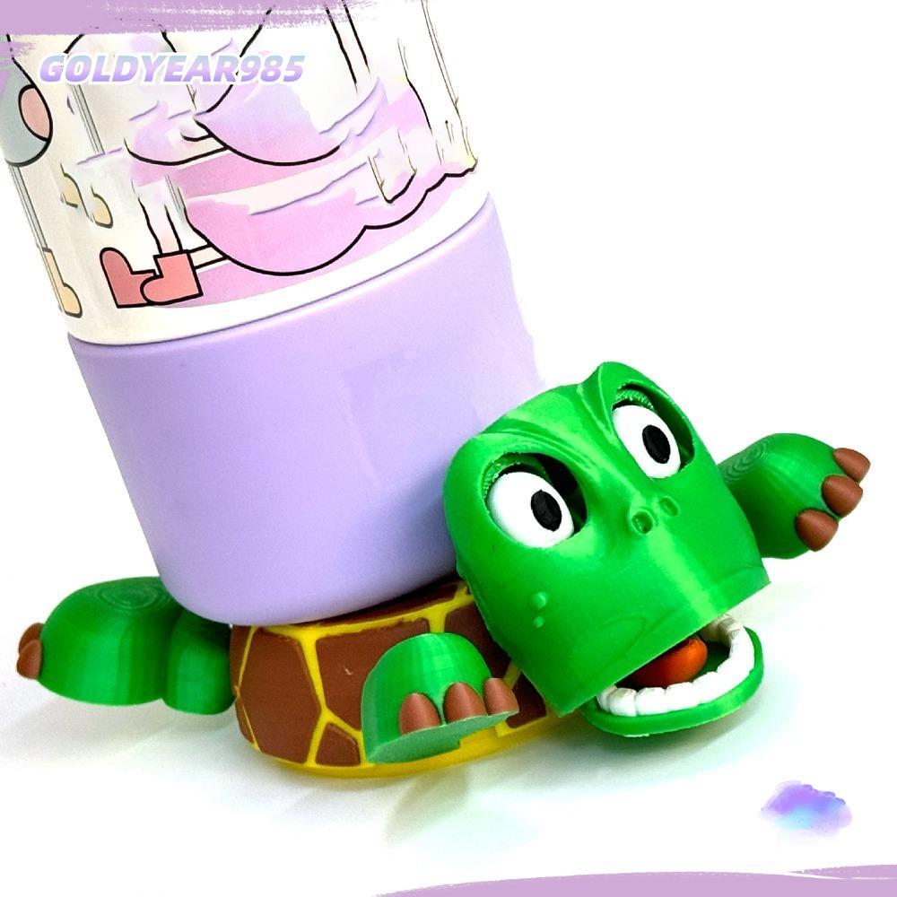 GOLDYEAR985ที่รองแก้วชาตลก,ฉนวนกันความร้อนพร้อมรถไฟเหาะเต่าทะเลแบบแยกได้,พิมพ์เปิดตาเต่าที่วางแก้วน้