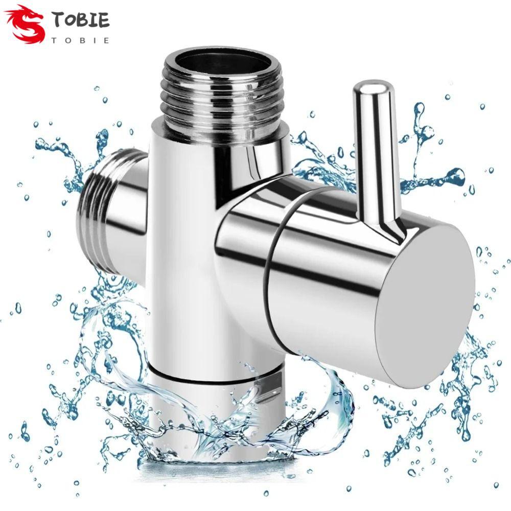 TOBIE 3 Way Switch Faucet Valve, ทองเหลืองสามฟังก์ชั่น 3 Way Shower Head Diverter Valve Tool T-adapt