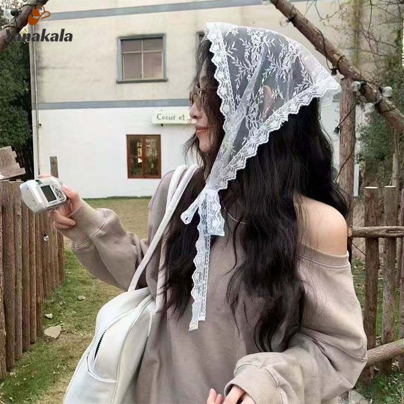 ส่งเร็ว🚚ผ้าลูกไม้ปะติด  ทรงสามเหลี่ยม  ผ้าพันคอ  ทันสมัย  อเนกประสงค์  ตกแต่งเอว  ผ้าคลุมสะโพก  กางเกงยีนส์-Yanakala