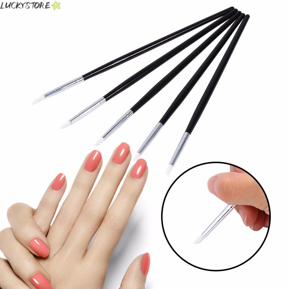 LUCKYSTORE 5 ชิ้นซิลิโคนปากกา Fimo ไม้ DIY Polymer Modelling Clay Shaper