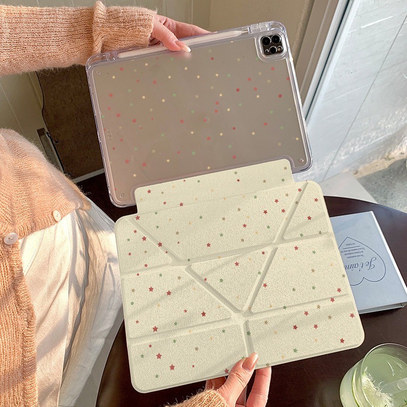 เคสป้องกันสําหรับ iPad M2 Air6 M3 Air7 Air2 Gen5/6 M4 2024 pro11 2025 A16 gen11th Gen7 Gen8 Gen9 pro 12.9 Mini4/5/6 air 11 10th generation Air4/air5 air 13 นิ้วอะคริลิคปลอก