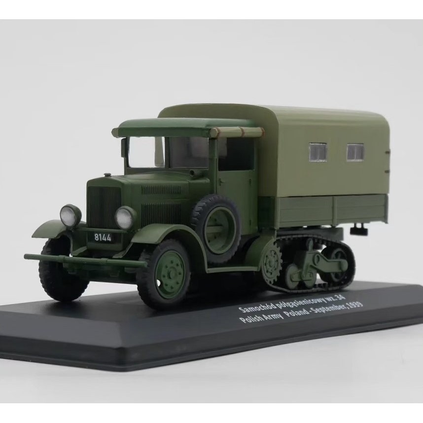IXO 1: 43 WZ.34 1939 World War II Poland Army Half Track Armored Vehicle Military Vehicle Model Toy 