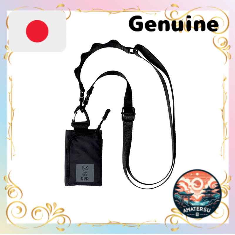 DOD Usazeniire Mini Wallet Trifold Unisex Outdoor Hands-Free Strap BG1-999-BKdirect from japan