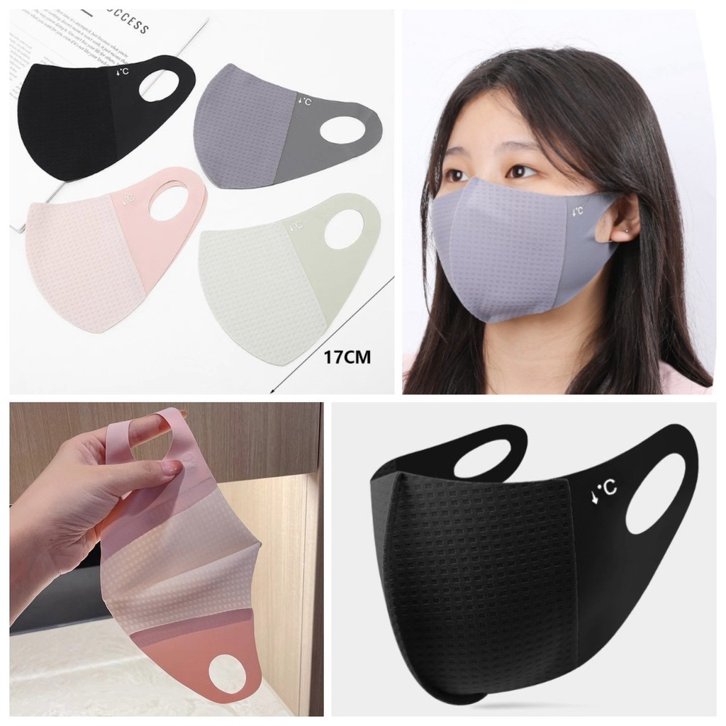 🎀 หน้ากาก กันแดด วาฟเฟิล ระบายอากาศ หายใจสะดวกขึ้น กันฝุ่น UV แบบเต็มหน้า ออกกำลังกาย กีฬา ยืดได้เยอะ นุ่มสบาย 🎀