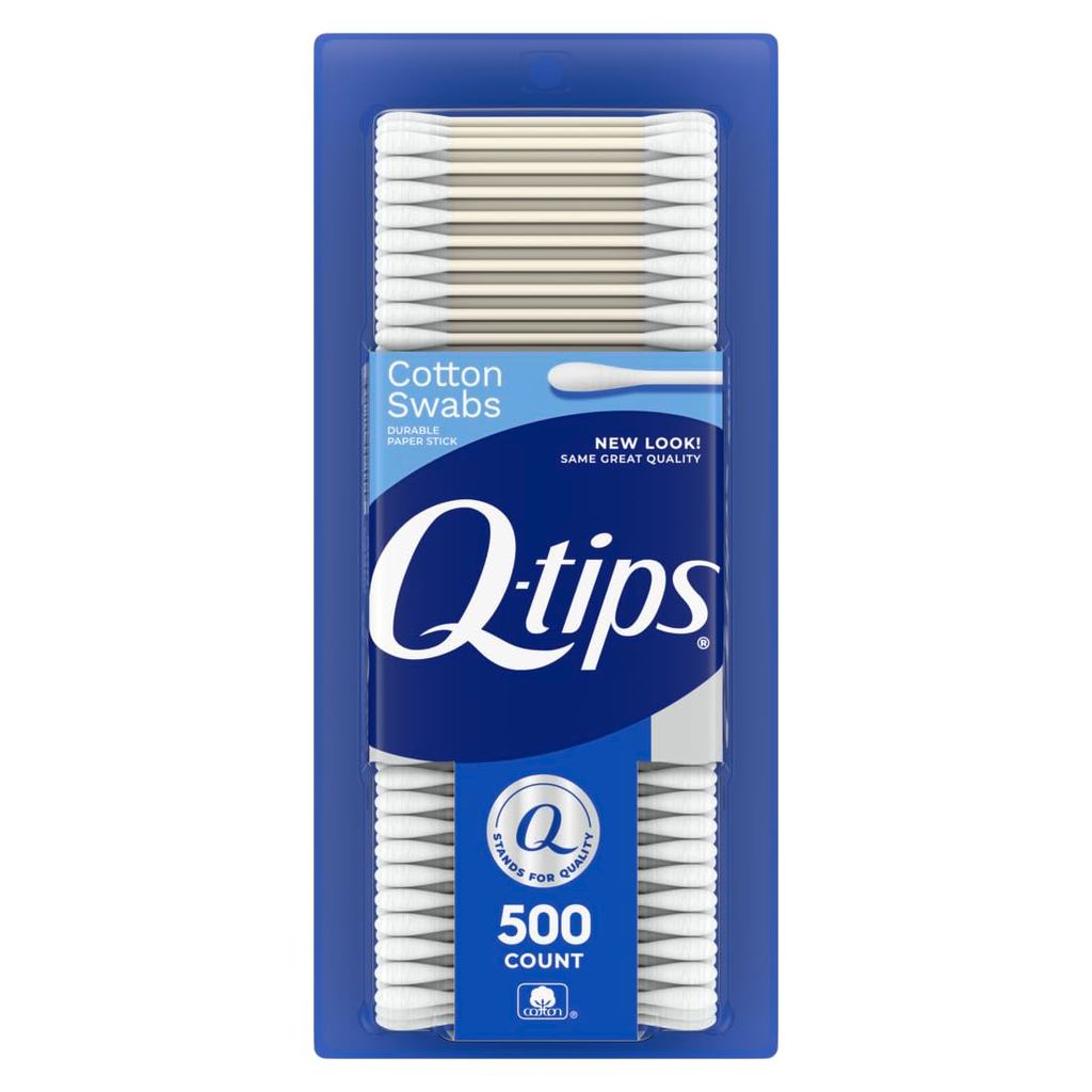 Q-tips สำลีทำความสะอาด ผลิตจากผ้าฝ้าย 100% จำนวน 500 ชิ้น