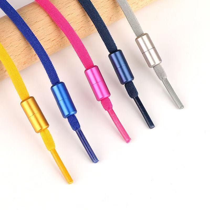 ร้านมิกะ ▏ Tie-Free เชือกผูกรองเท้ายืดหยุ่นและเชือกผูกรองเท้าโลหะสีแคปซูล Lazy Shoelaces อุปกรณ์เสริมเด็กผู้ใหญ่ Universal Set