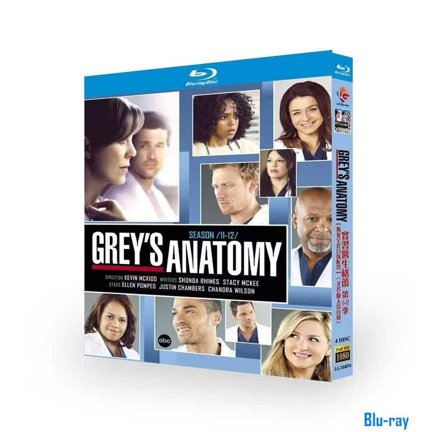 [BRAND NEW SEALED] American Drama Greys Anatomy Season 11-12 (2014-2015) 4-Disc Blu-ray Boxed