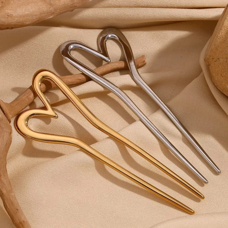 U-shaped Hair Stick Hairstyle Tools Chinese Style Metal Hairpin Hair Comb Women Hair Accessories Jew