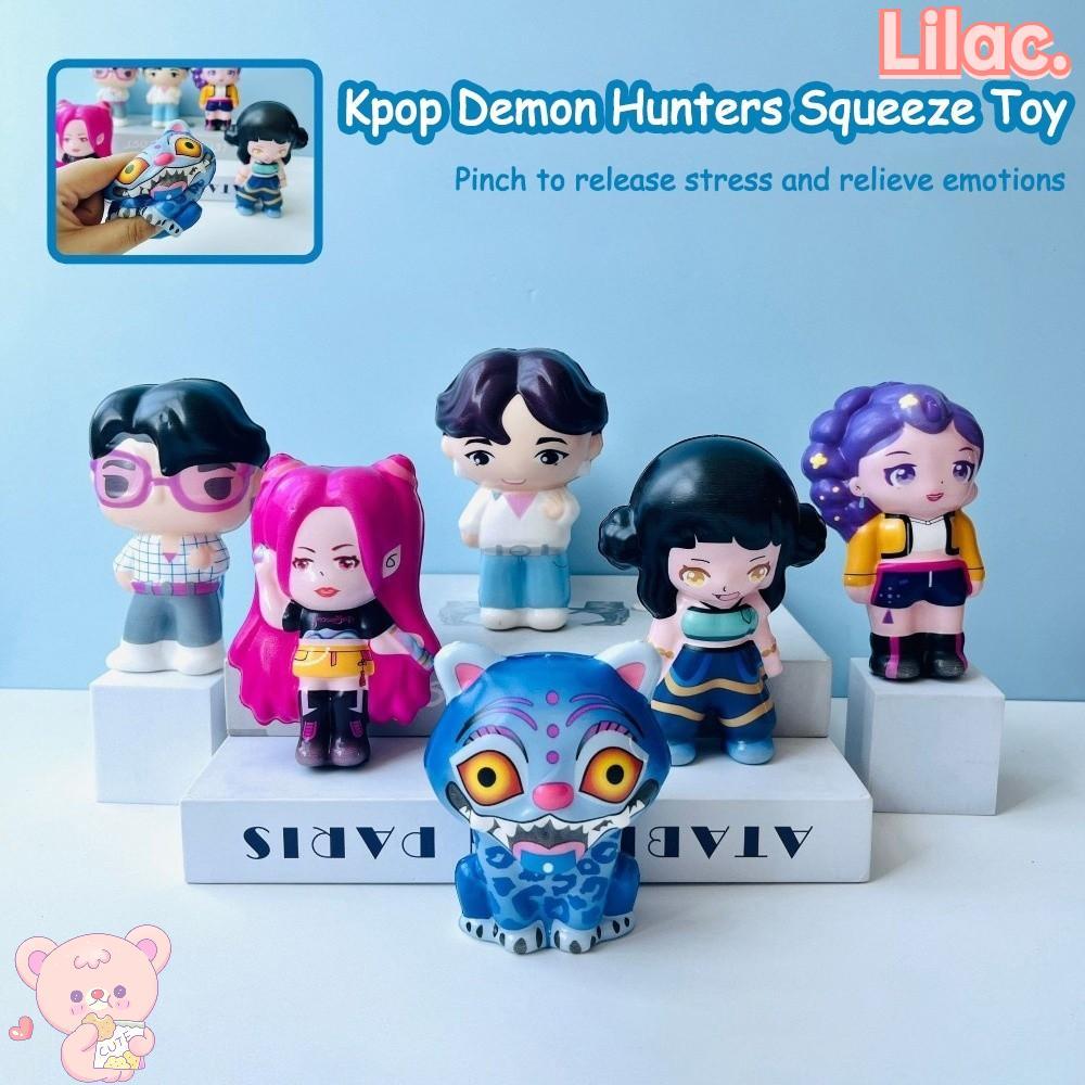 LIILACC ของเล่นสกุชชี่อนิเมะ Anti-Stress​​, Rumi Mira Zoey Derpys Soft Kpop Demon Hunters ของเล่นบีบ